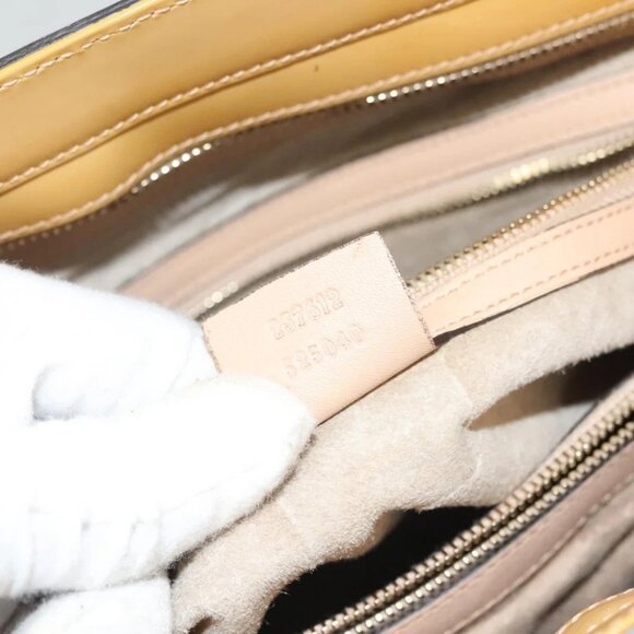 GUCCI GG Canvas Hand Bag Enamel Yellow Gold - Picture 13 of 15